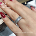 Factory price chic diamond ring women jewelry with CVD CZ Moissanite